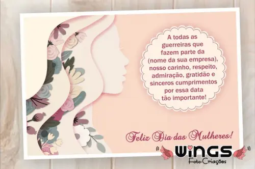 Cartão Digital Corporativo para Dia das Mulheres