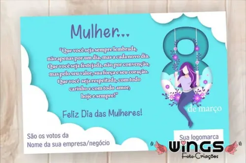 Cartão Digital Corporativo para Dia das Mulheres II