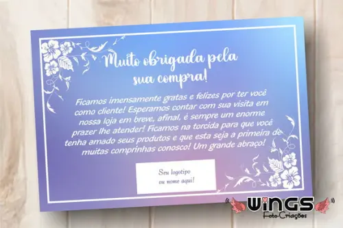 Cartão Digital de Agradecimento para Clientes V
