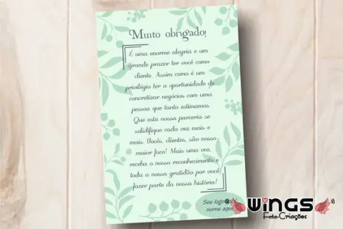 Cartão Digital de Agradecimento para Clientes IV