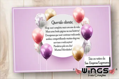 Cartão Digital de Aniversário para Clientes I