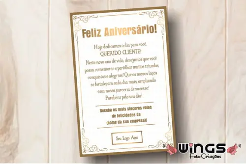 Cartão Digital de Aniversário para Clientes VI