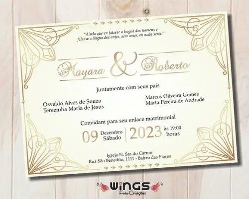Convite Digital - Casamento Clássico I