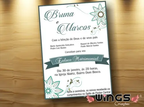 Convite Digital - Casamento Floral