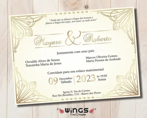 Convite Digital - Casamento Clássico I