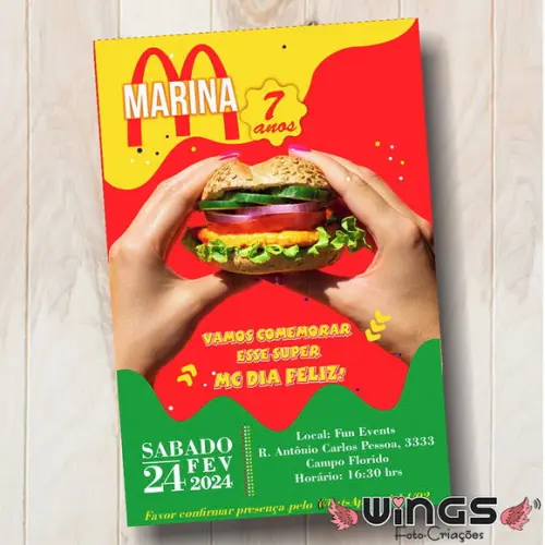 Convite Digital - Mc Dia Feliz Mc Donalds