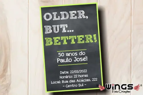 Convite Digital Aniversário Masculino - Humor 1