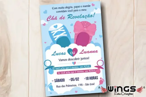 Convite Digital Chá Revelação 1