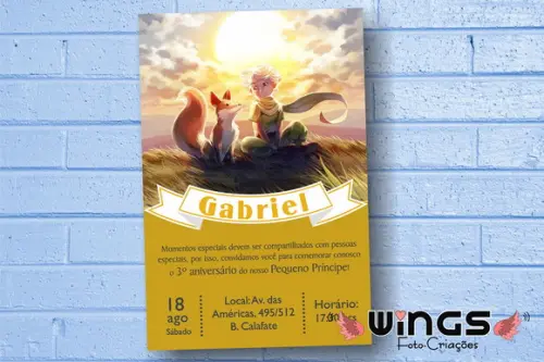 Convite Digital Infantil Pequeno Príncipe