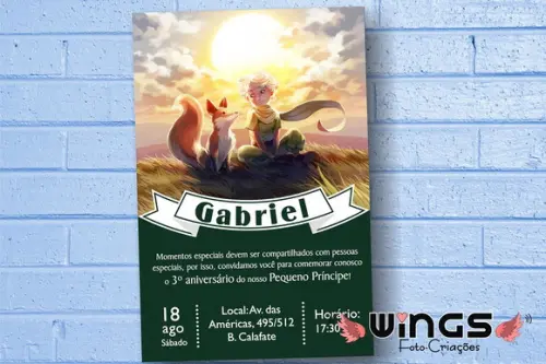 Convite Digital Infantil Pequeno Príncipe