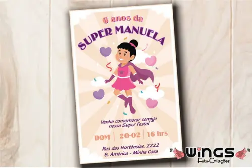 Convite Digital Infantil Super Herói 2