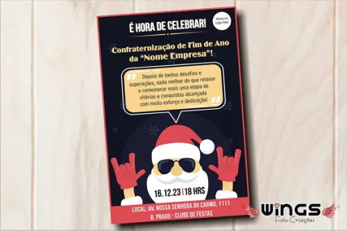 Convite Digital para Confraternização de Fim de Ano - Fun