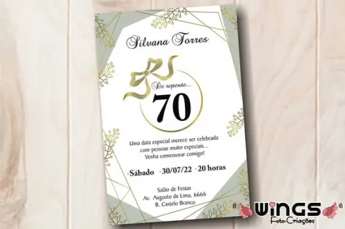 Convite Digital: 30 / 40 / 50 / 60 / 70 / 80 / 90 Anos
