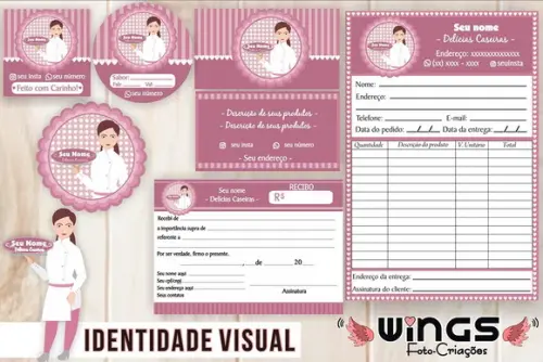Identidade Visual - Pacote: Mascote + Logotipo + 5 artes III