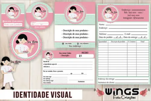 Identidade Visual - Pacote: Mascote + Logotipo + 5 artes I