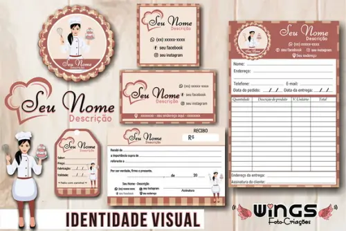 Identidade Visual - Pacote: Mascote + Logotipo + 6 artes III