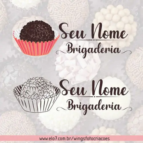 Logo + Sublogo Pré-pronto e Personalizado - Brigaderia
