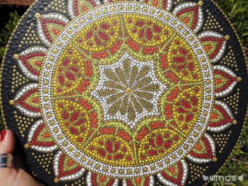 Mandala em pontilhismo - Abundância!