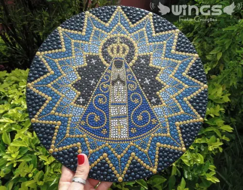 Mandala em pontilhismo - Nossa Senhora Aparecida