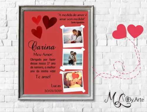 Quadro Digital - Aniversário de Namoro I