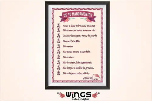 Quadro Digital - Os 10 Mandamentos I