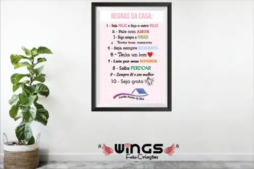 Quadro Digital - Regras da Casa
