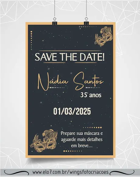 Save The Date Digital - Baile de Máscaras 1