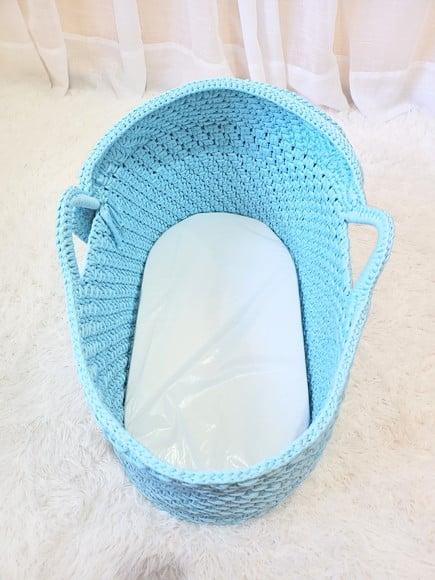 Cesto Moisés de Crochê Bercinho para Quarto Bebê