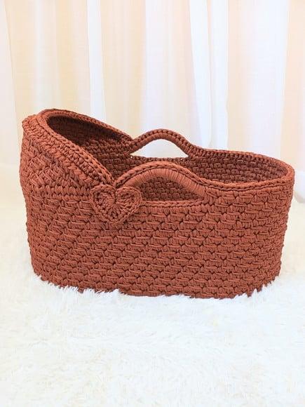 Cesto Moisés de Crochê Bercinho para Quarto Bebê