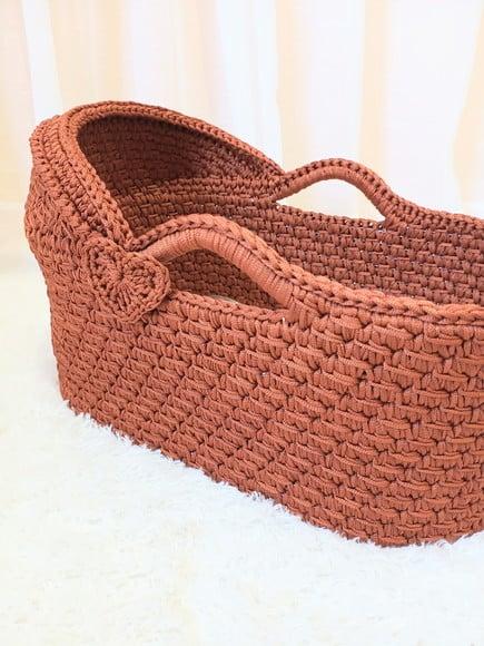 Cesto Moisés de Crochê Bercinho para Quarto Bebê