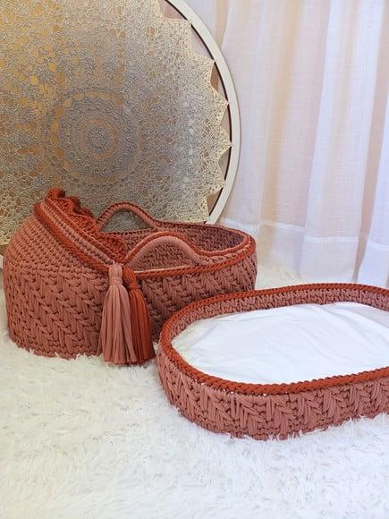 Conjunto Berço Moisés e Trocador de Fraldas para Quarto Bebê