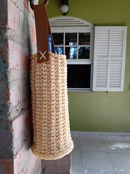 Wine Bag Porta Garrafa De Vinho Em Crochê