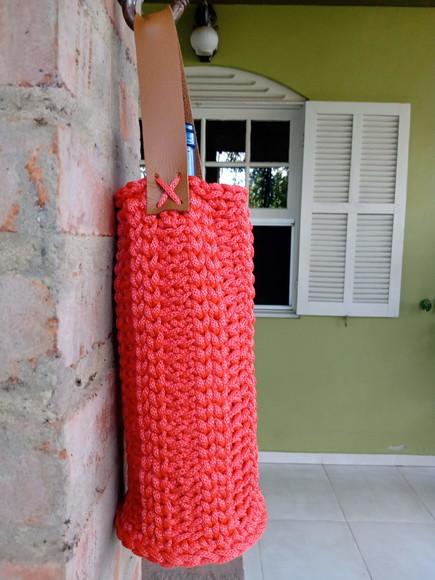 Wine Bag Porta Garrafa De Vinho Em Crochê