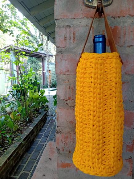 Wine Bag Porta Garrafa De Vinho Em Crochê
