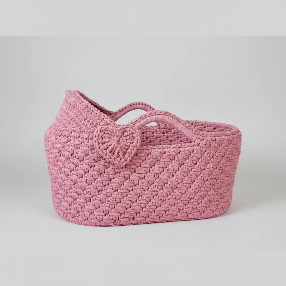 Cesto Moisés de Crochê Bercinho para Quarto Bebê
