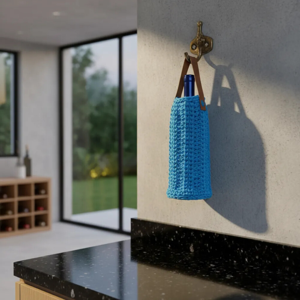 Wine Bag Porta Garrafa De Vinho Em Crochê