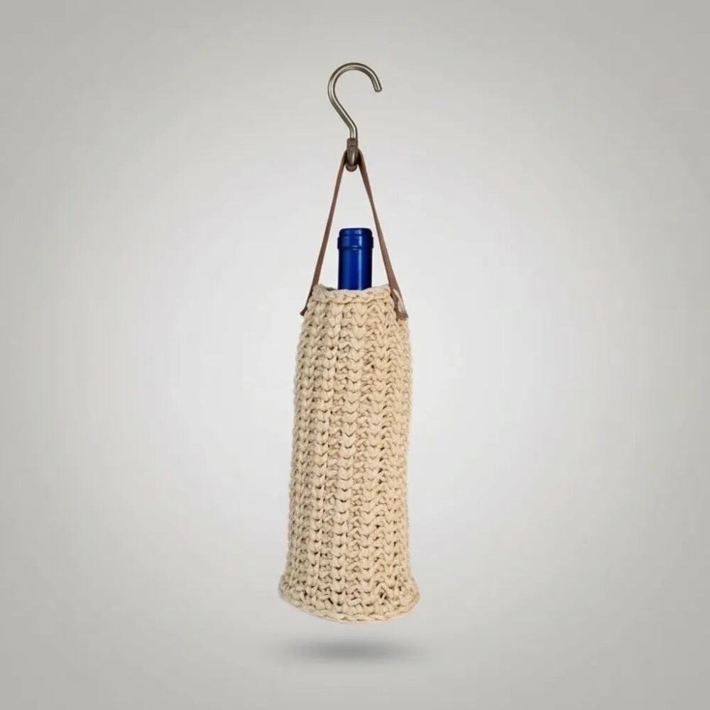 Wine Bag Porta Garrafa De Vinho Em Crochê