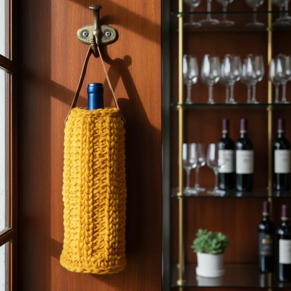 Wine Bag Porta Garrafa De Vinho Em Crochê