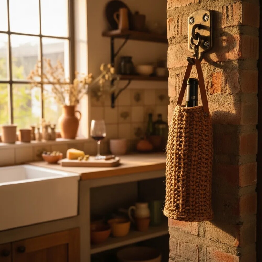 Wine Bag Porta Garrafa De Vinho Em Crochê