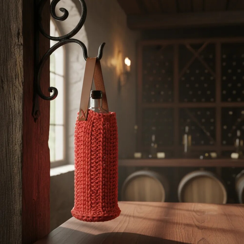 Wine Bag Porta Garrafa De Vinho Em Crochê