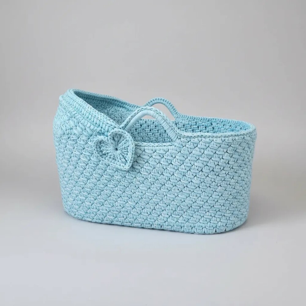 Cesto Moisés de Crochê Bercinho para Quarto Bebê