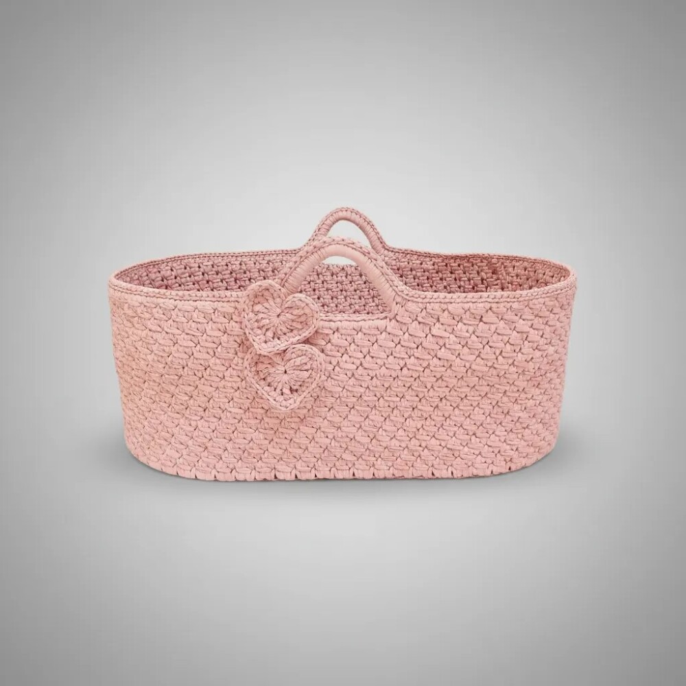 Cesto Moisés Grande de Crochê Bercinho para Quarto Bebê
