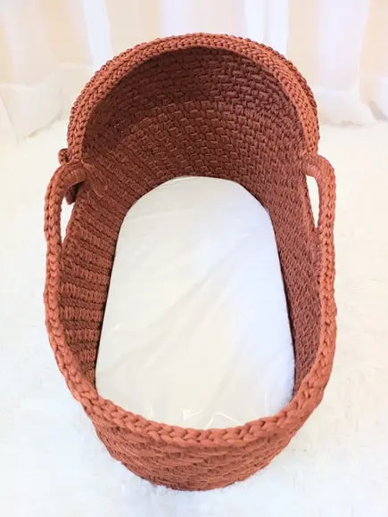 Cesto Moisés de Crochê Bercinho para Quarto Bebê