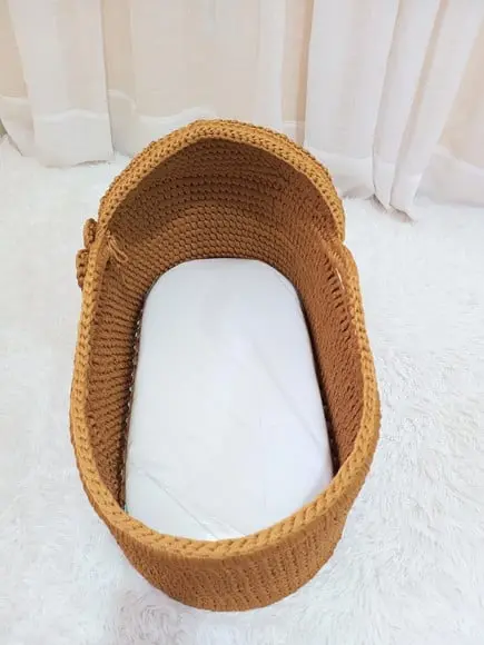 Cesto Moisés de Crochê Bercinho para Quarto Bebê