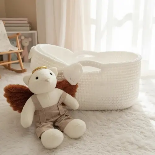 Cesto Moisés de Crochê Bercinho para Quarto Bebê