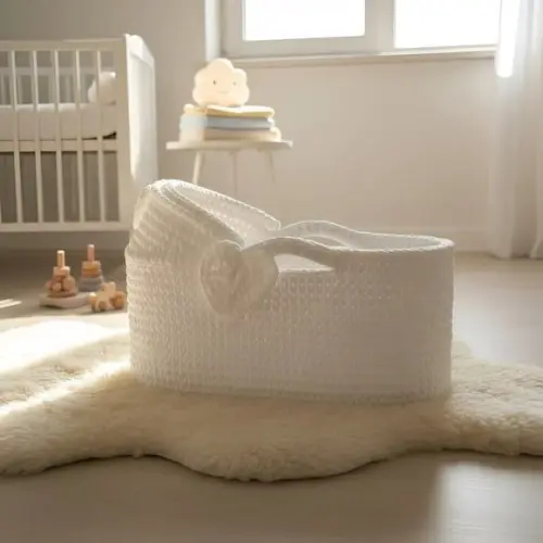 Cesto Moisés de Crochê Bercinho para Quarto Bebê