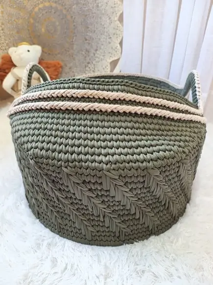 Cesto Moisés Grande de Crochê Bercinho para Quarto Bebê