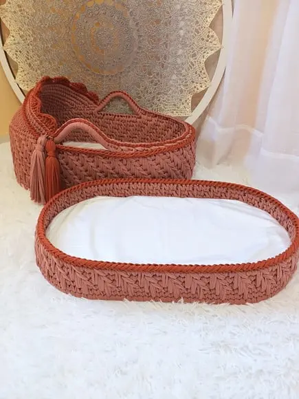 Conjunto Berço Moisés e Trocador de Fraldas para Quarto Bebê