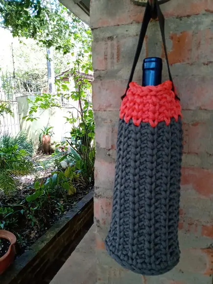 Wine Bag Porta Garrafa De Vinho Em Crochê
