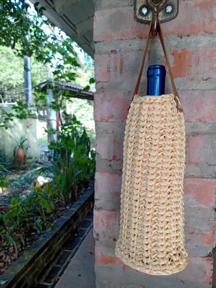 Wine Bag Porta Garrafa De Vinho Em Crochê